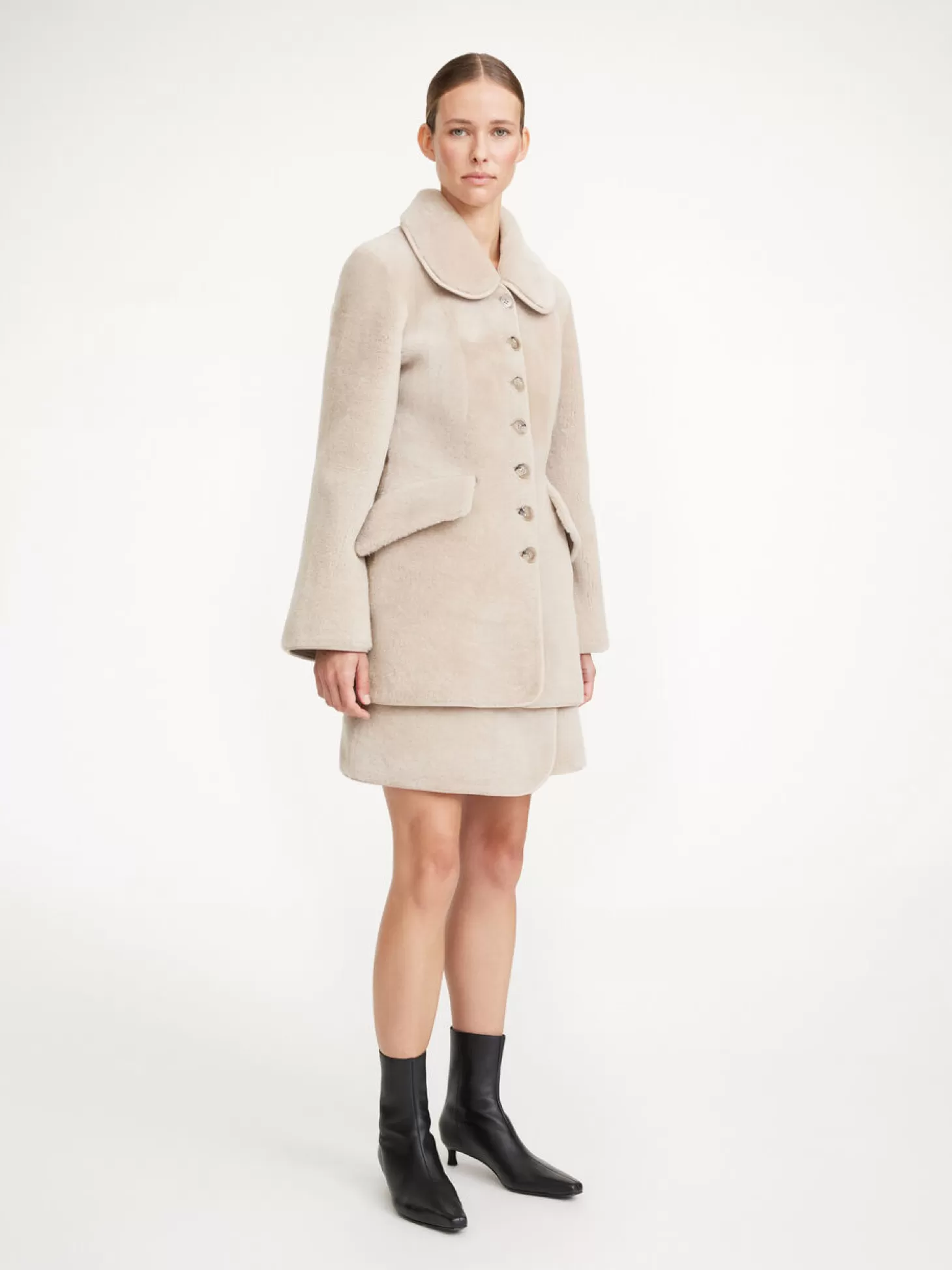 By Malene Birger Adelina Lamb Fur Jacket-Women Coats And Jackets