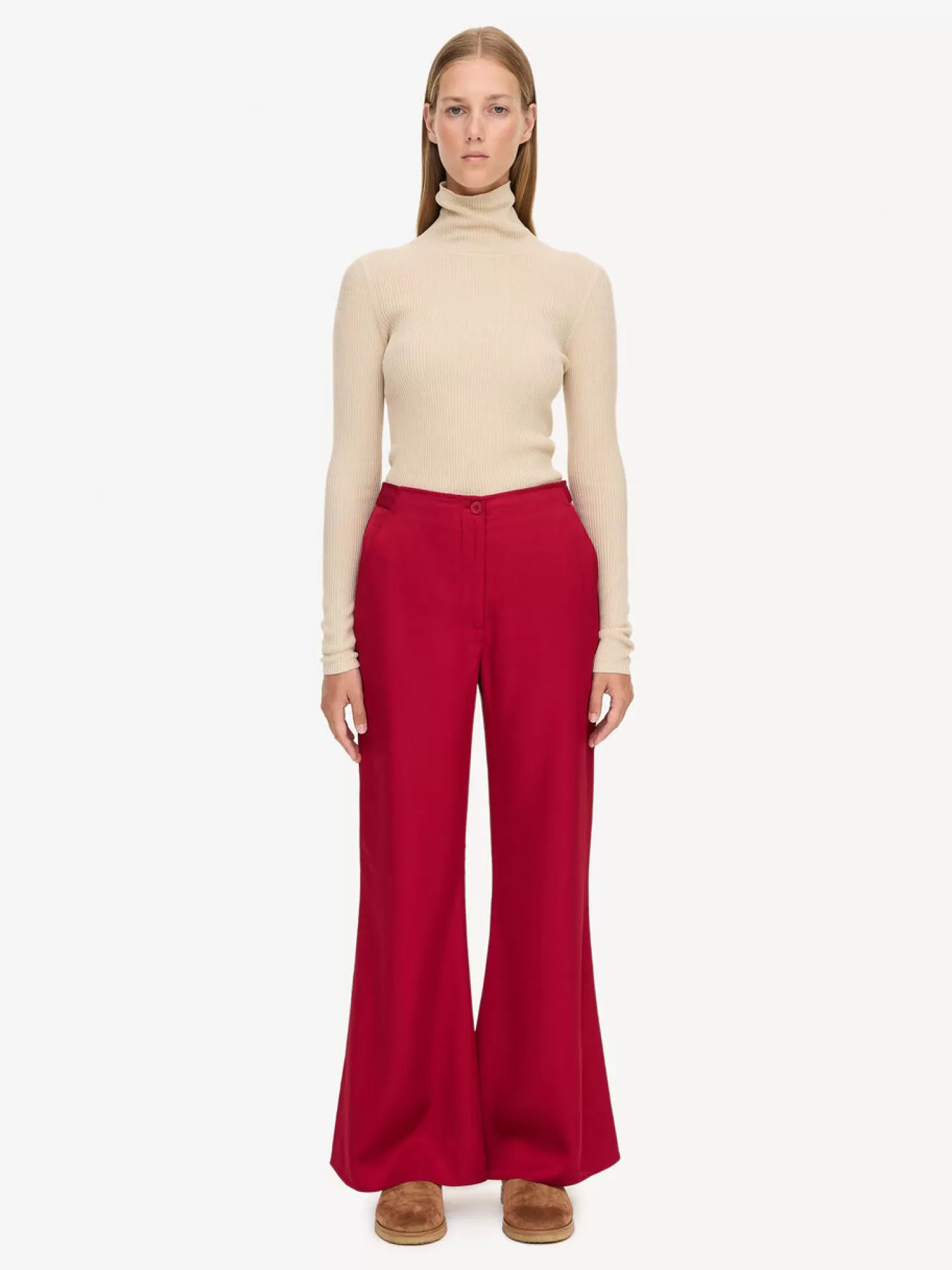 By Malene Birger Amores High-Waisted Trousers-Women Trousers