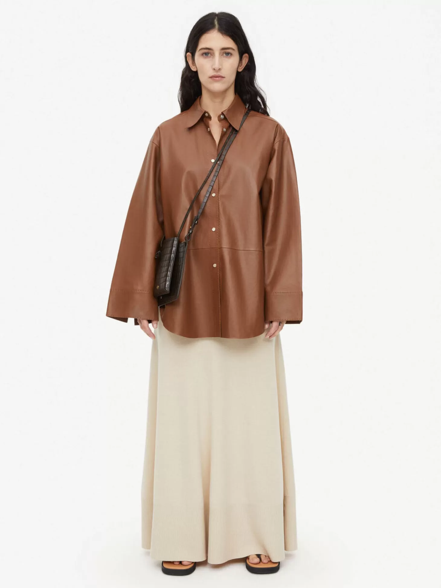 By Malene Birger Barissa Leather Shirt-Women Shirts And Tops