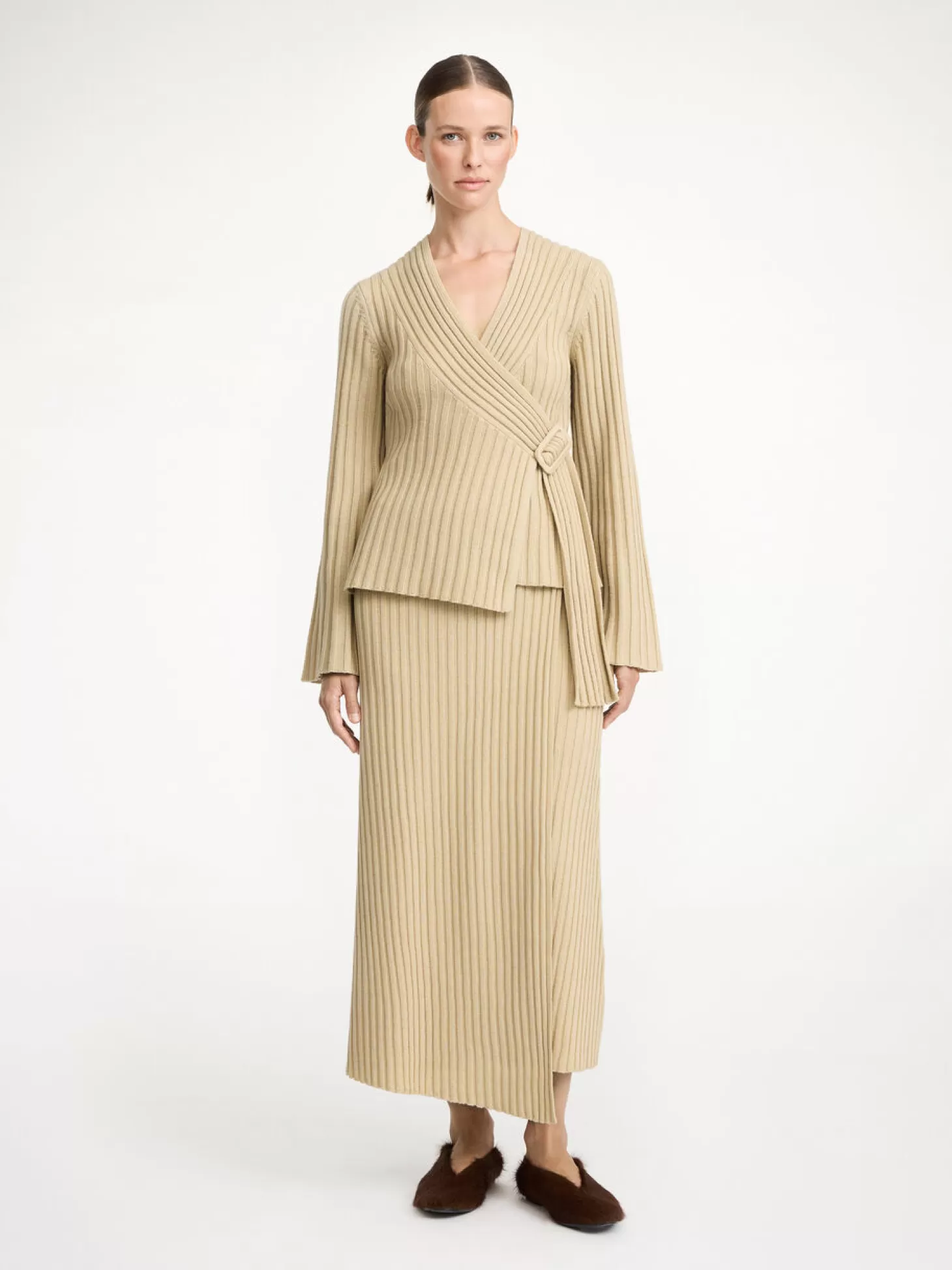 By Malene Birger Cassila Wool Midi Skirt-Women Skirts