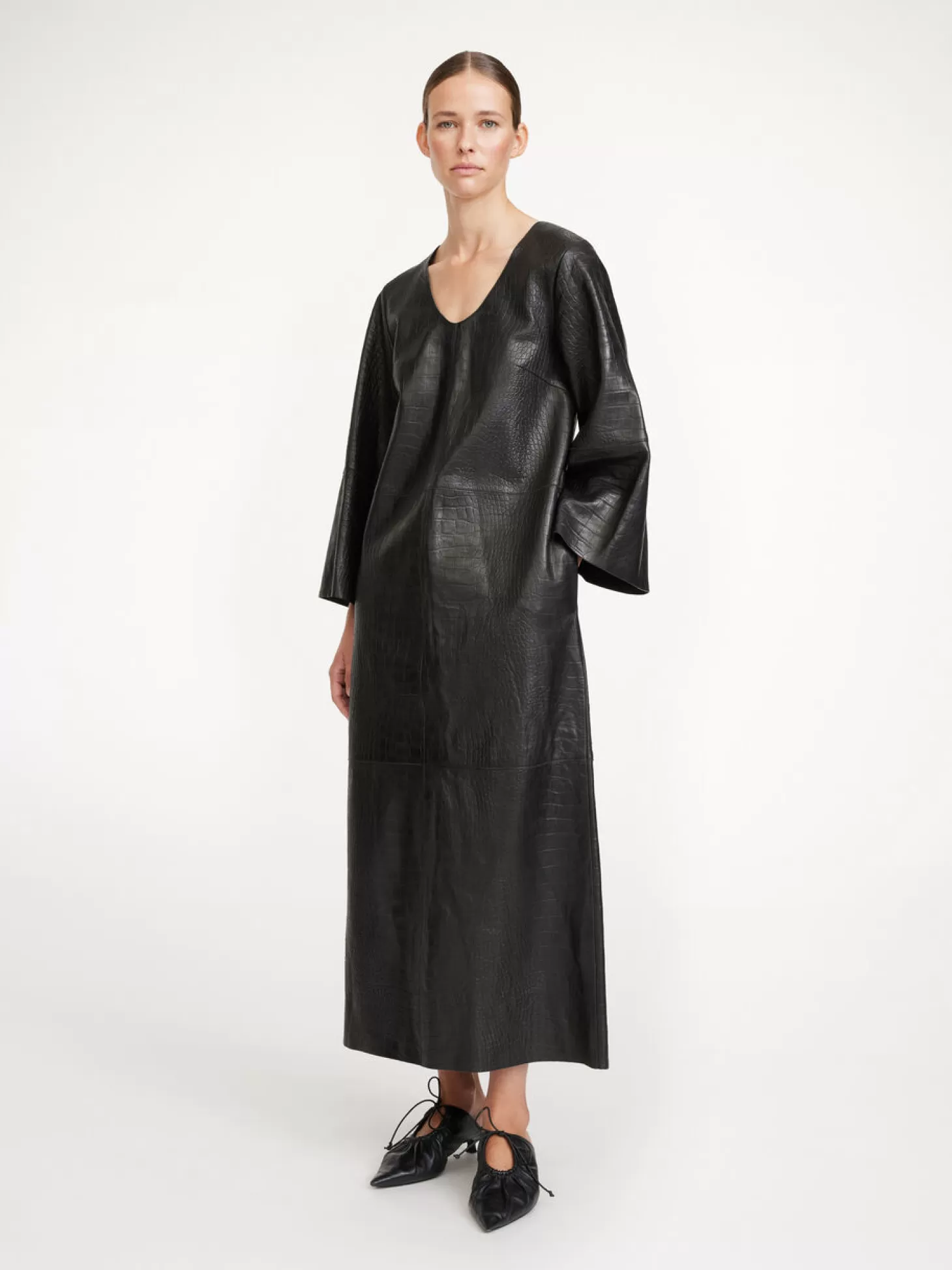 By Malene Birger Cebello Leather Maxi Dress-Women Dresses