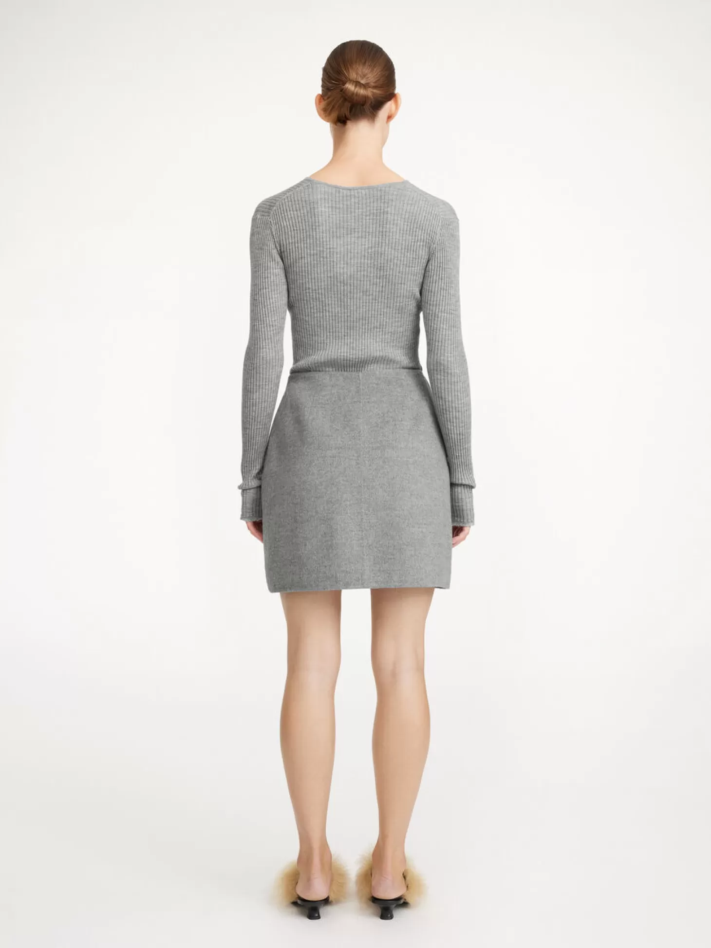 By Malene Birger Chambray Mini Skirt-Women Skirts