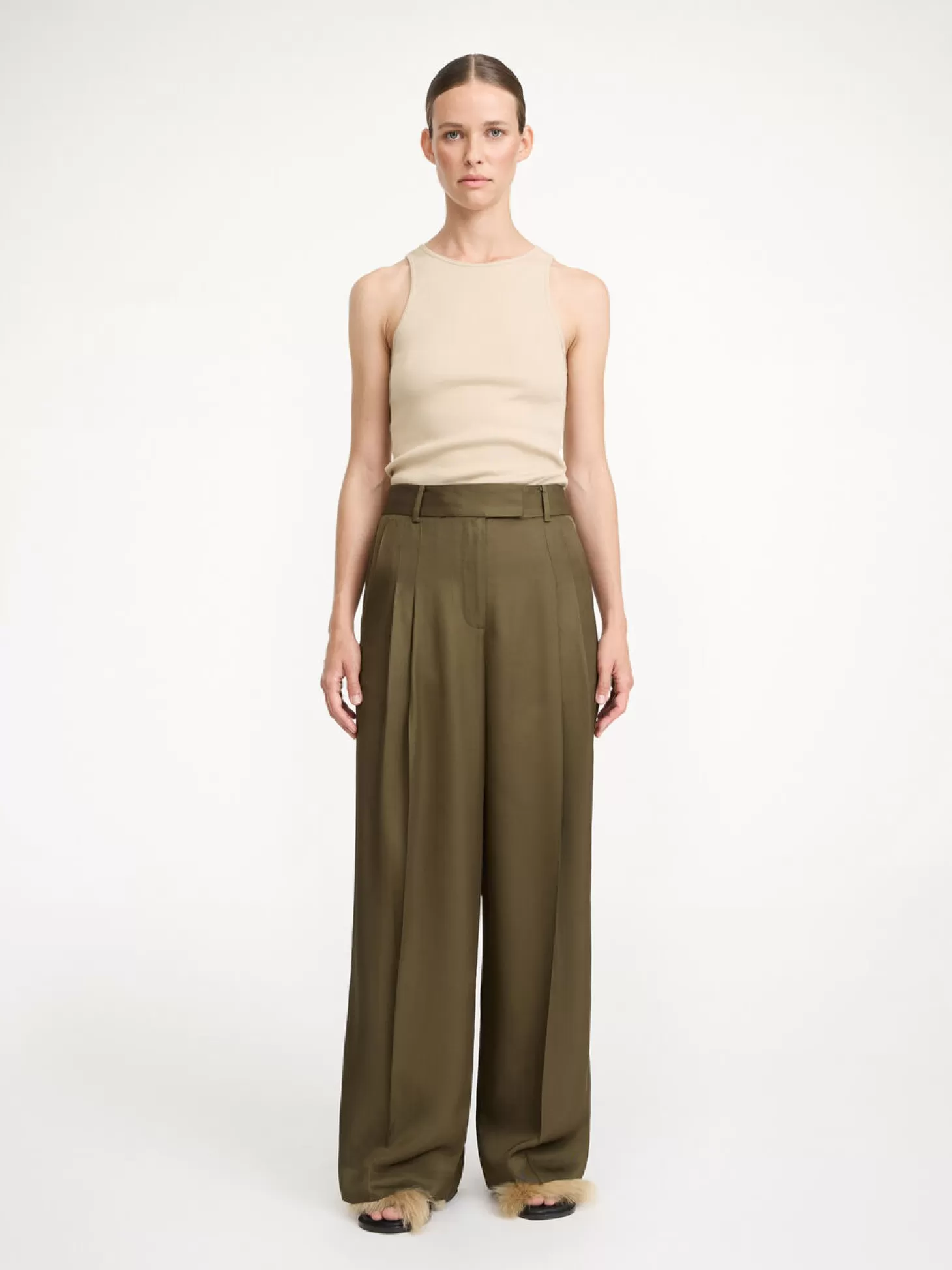 By Malene Birger Cymbaria High-Waisted Trousers-Women Trousers