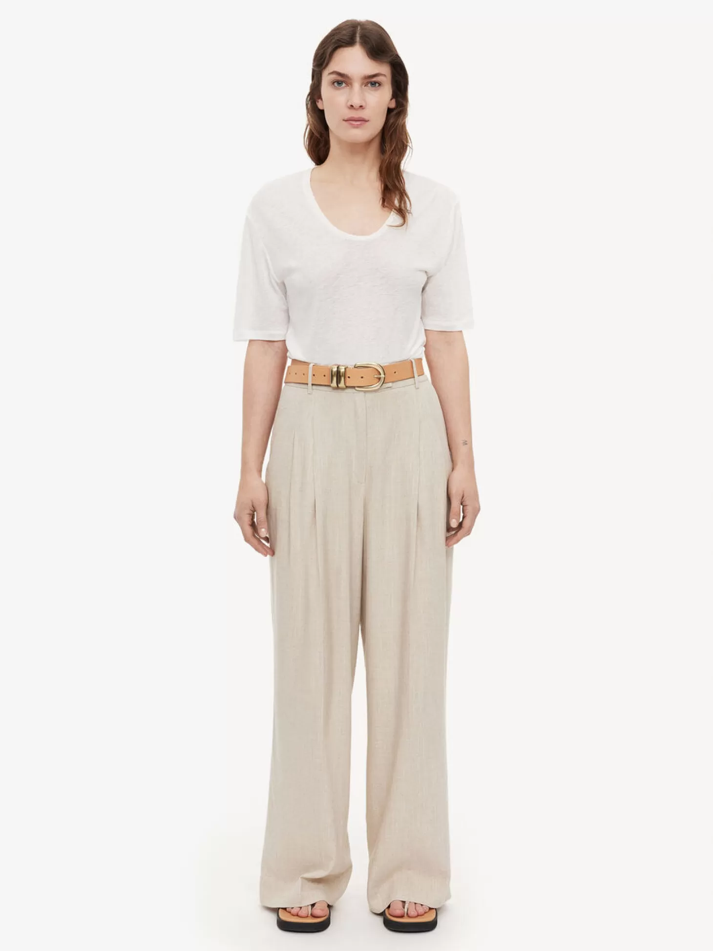 By Malene Birger Cymbaria High-Waisted Trousers-Women Trousers