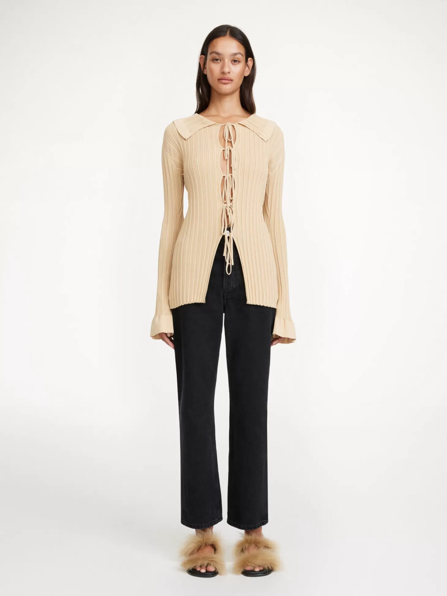 By Malene Birger Devora Rib-Knit Cardigan-Women Knitwear