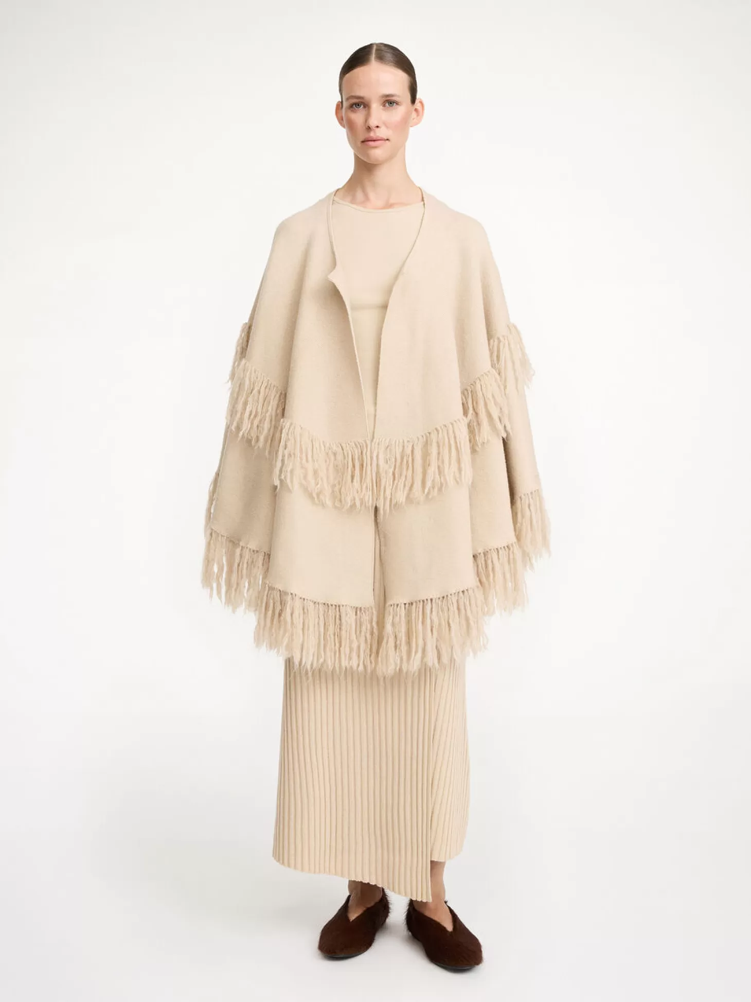 By Malene Birger Dixi Wool Poncho-Women Coats And Jackets