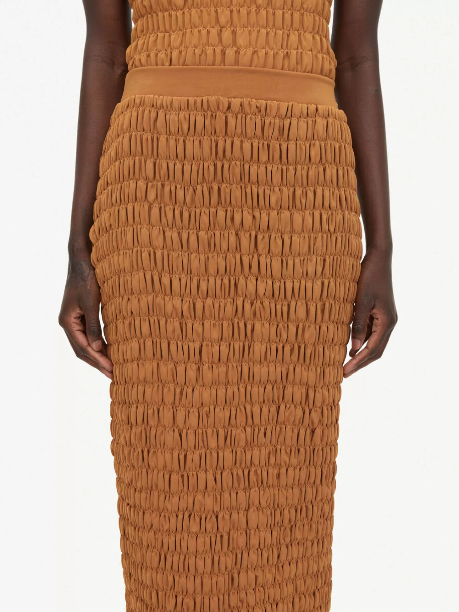 By Malene Birger Emla Shirred Maxi Skirt-Women Skirts