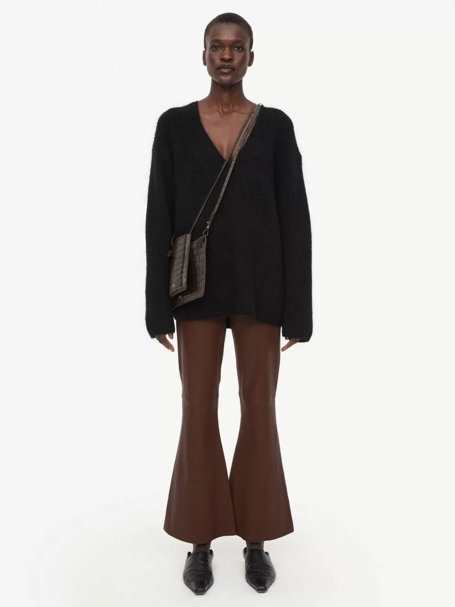 By Malene Birger Evyline Cropped Leather Trousers-Women Trousers