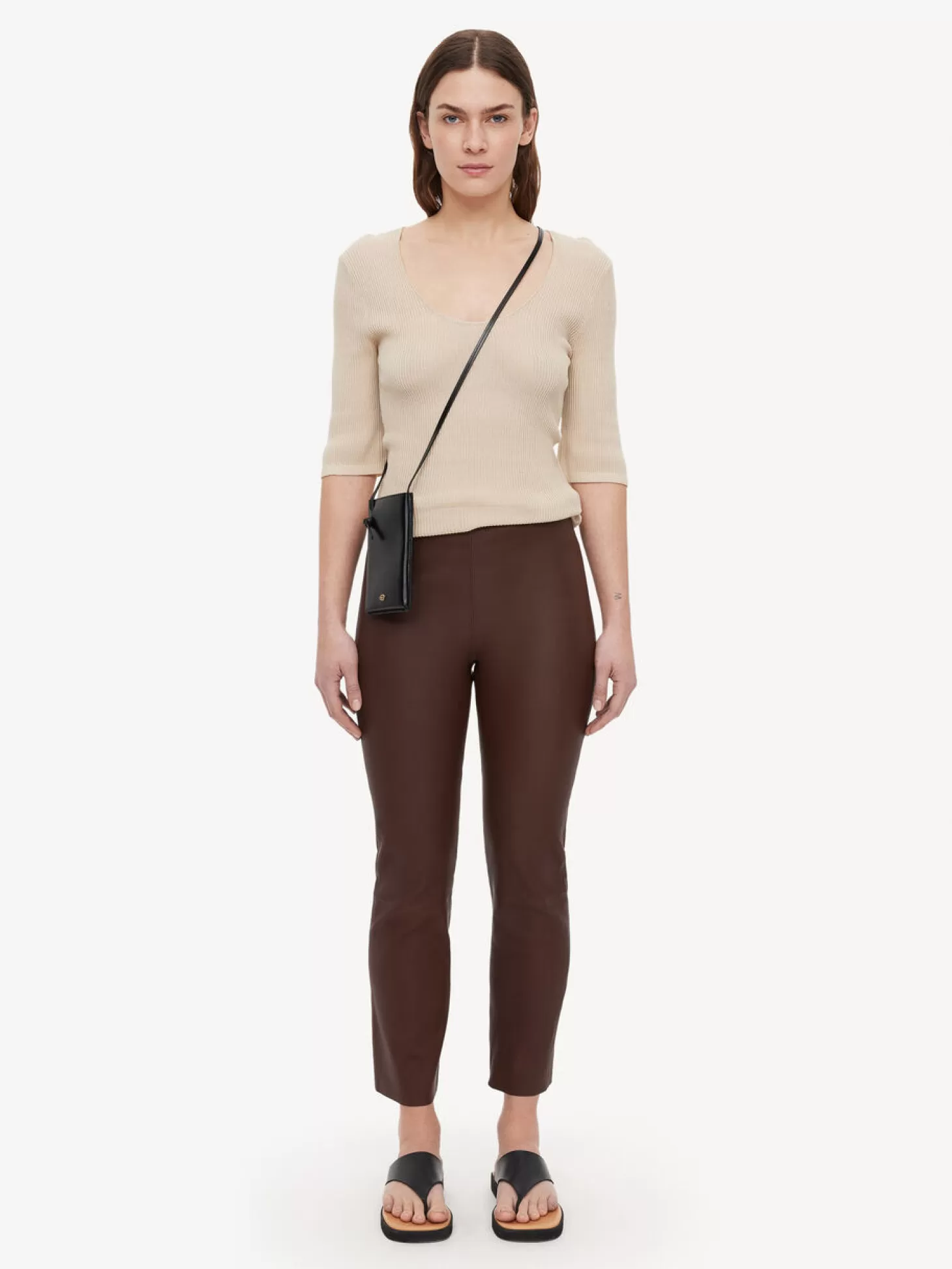 By Malene Birger Florentina Leather Trousers-Women Trousers