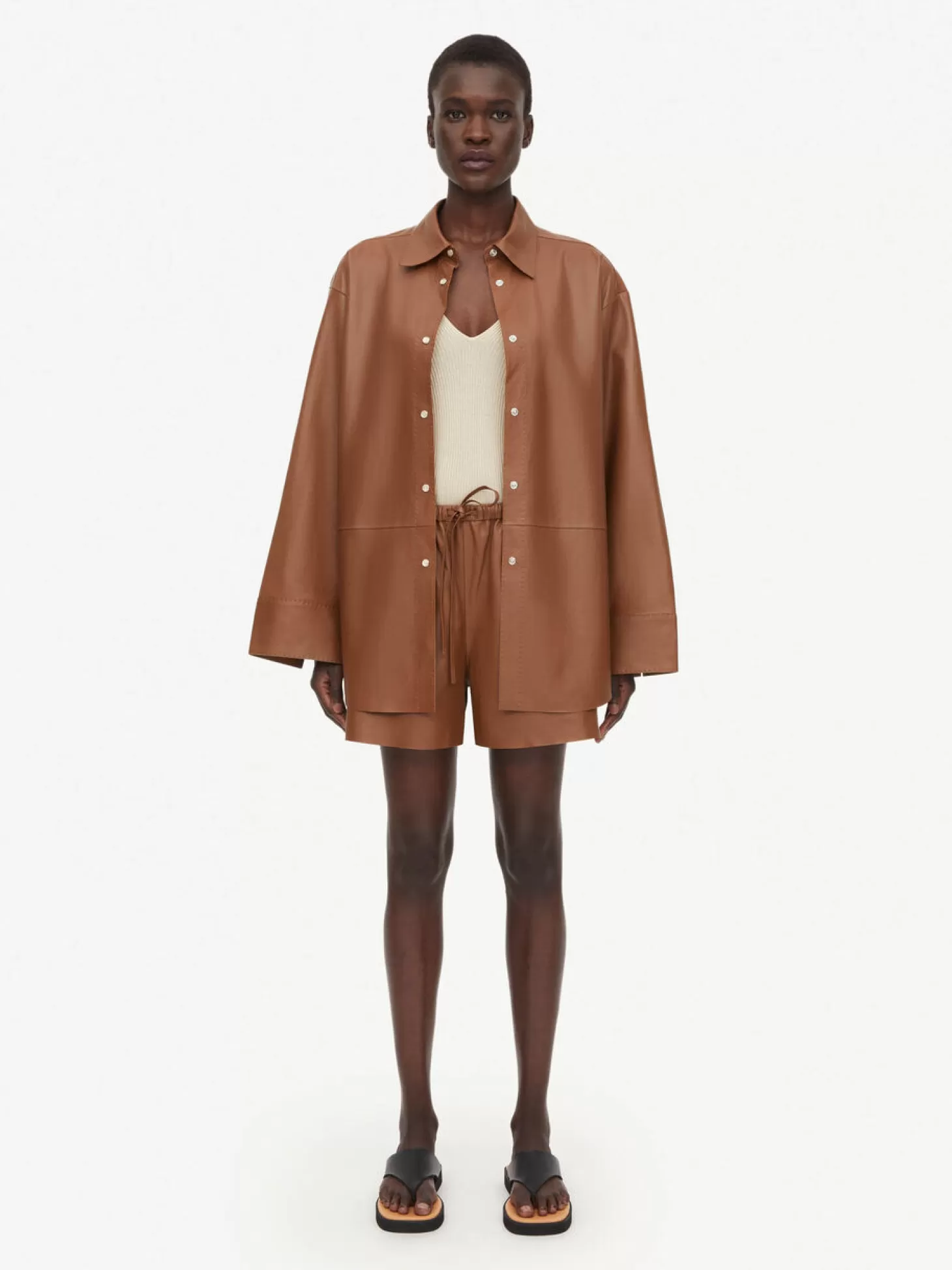 By Malene Birger Ifeiona Leather Shorts-Women Trousers