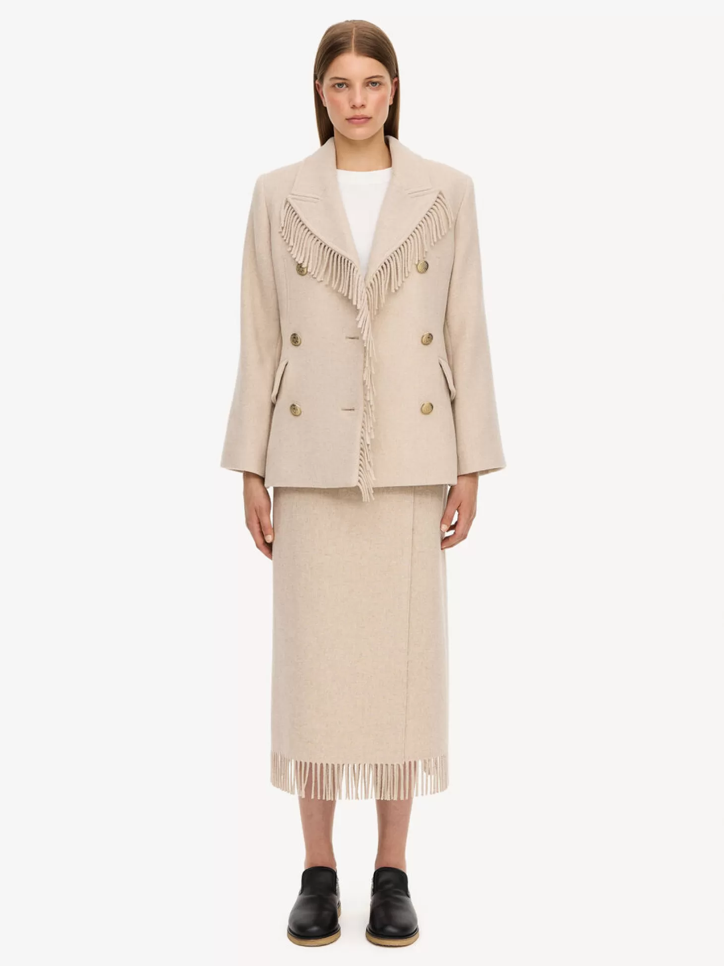 By Malene Birger Iggie Fringed Blazer-Women Blazers