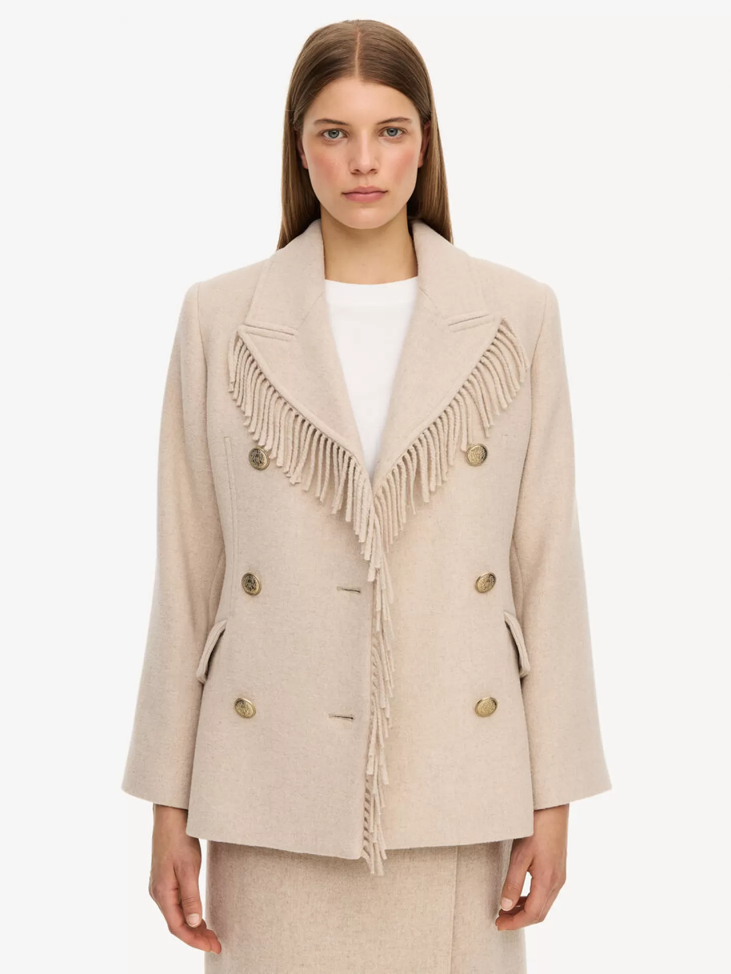 By Malene Birger Iggie Fringed Blazer-Women Blazers