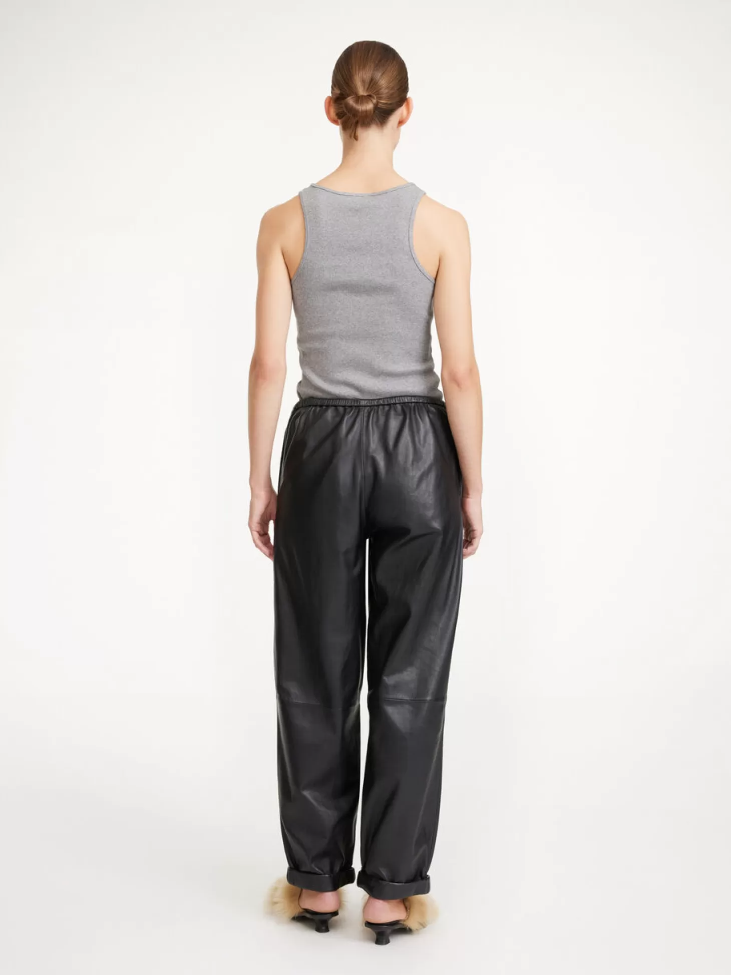 By Malene Birger Joanni Leather Trousers-Women Trousers