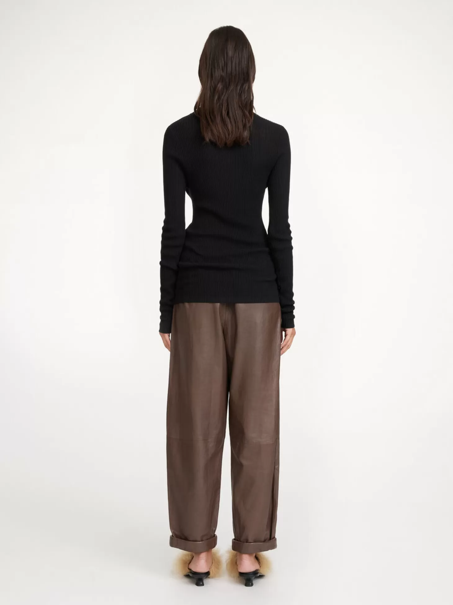 By Malene Birger Joanni Leather Trousers-Women Trousers