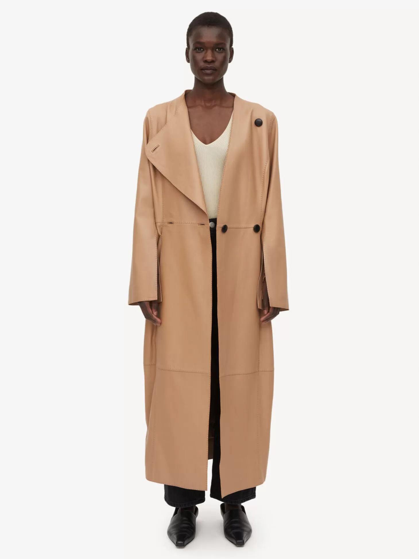 By Malene Birger Sirrena Leather Coat-Women Coats And Jackets