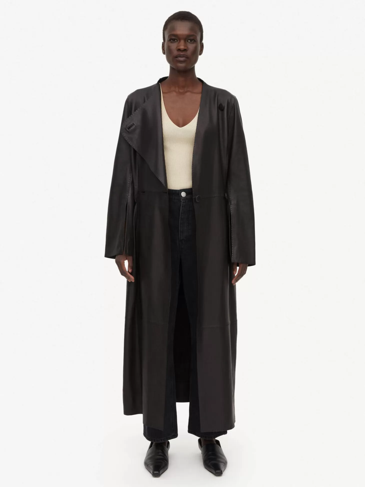 By Malene Birger Sirrena Leather Coat-Women Coats And Jackets