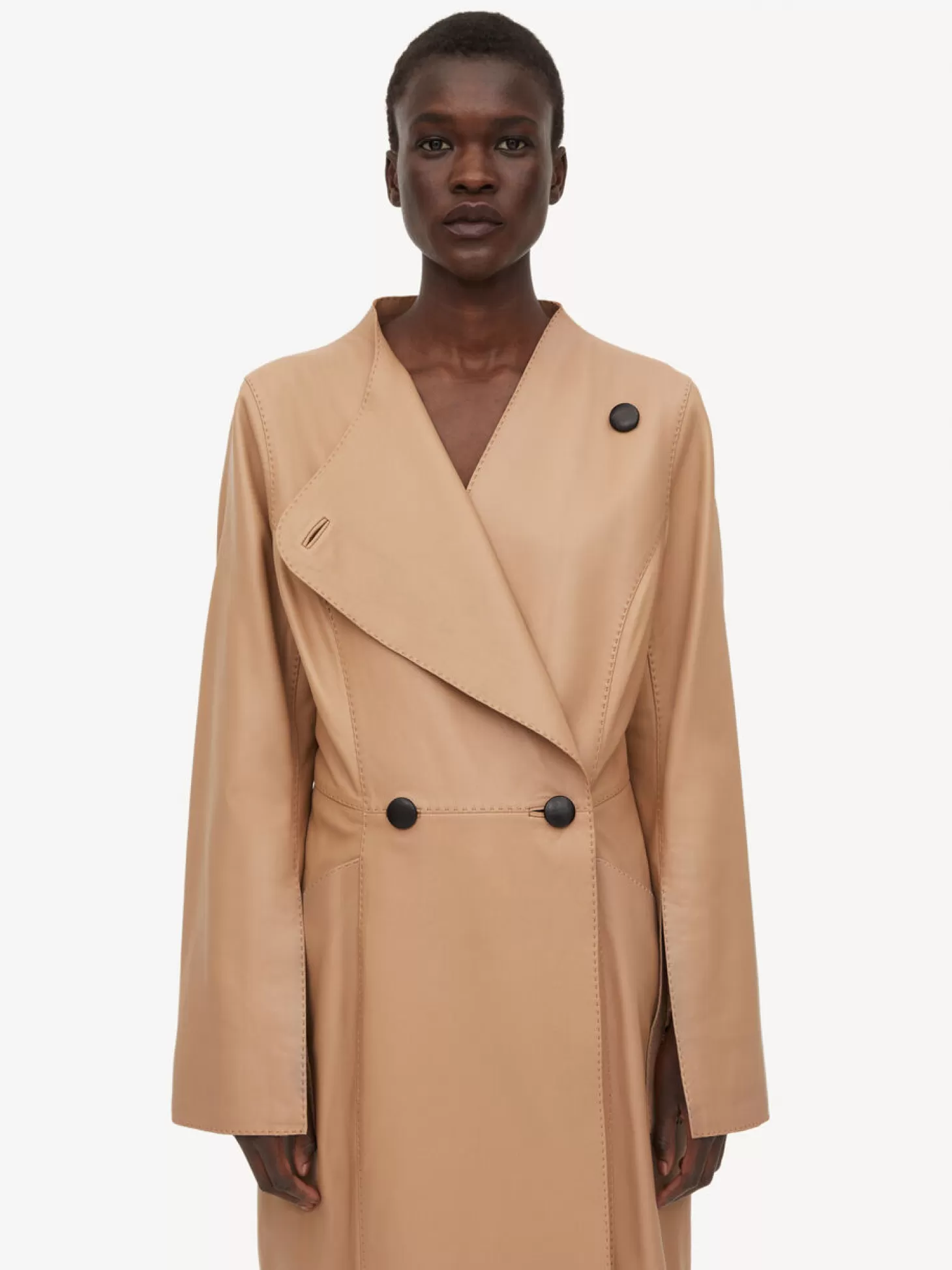 By Malene Birger Sirrena Leather Coat-Women Coats And Jackets