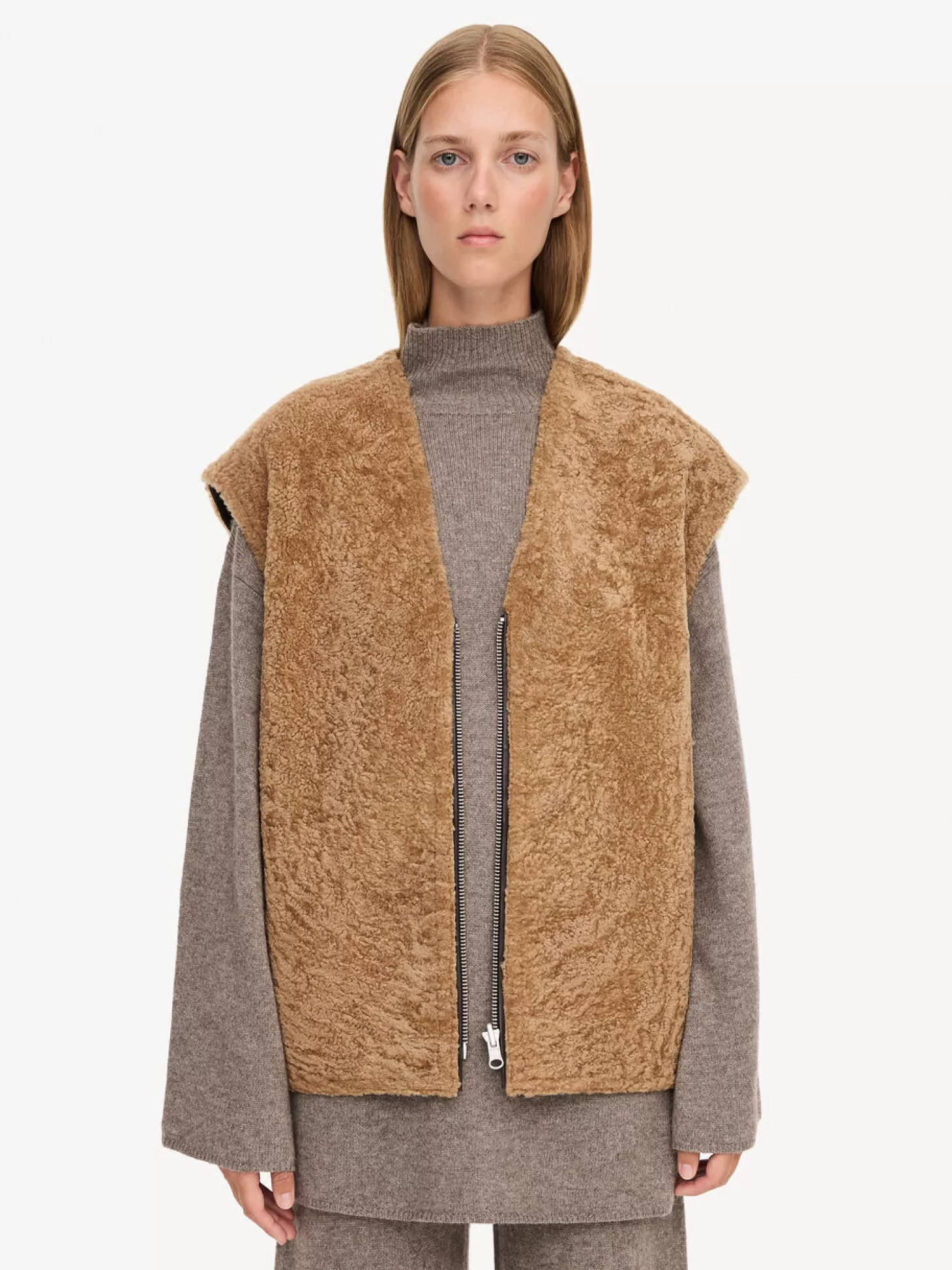 By Malene Birger Veronicas Reversible Shearling Vest-Women Coats And Jackets